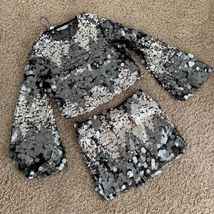 NWT Zara Sequin Set